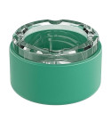 Smoke Honest Glass Ashtray with Lid - Green