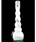 16" Elegant Bubbled Flower Vase Bong - White