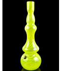 Elegant Flower Vase Round Bottom Bong - Yellow Swirls