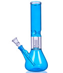 The Vibrant Voyage - 10" Percolator Beaker Bong w/ Slider - Aqua