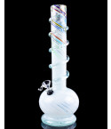 The Twisted - 14" Wire Wrapped Round Base Bong - Rainbow