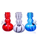 6" Wire Wrap Double Bubble Mini Bong - Beautiful Color Drop
