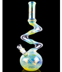 20" Triple Zig Zag Zong Monster Bong - Aqua Blue Fumed