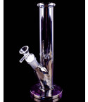 The Spectrum - 10" Electro Plated Cylinder Straight Bong - Steel Black