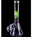 6" Clear Beaker Base Oil Rig w/ Oil Burner Pipe