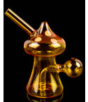 Mushroom Design Dab Rig Bong Oil Burner - Amber