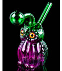 Owl Design Dab Rig Bong Oil Burner - Purple