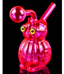 Owl Design Dab Rig Bong Oil Burner - Pink