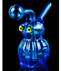 Owl Design Dab Rig Bong Oil Burner - Aqua