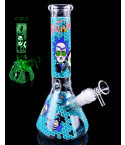 Rick and Morty Glow In The Dark Honeycomb Beaker Bong