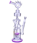 Chamber's of Smoke - Lookah® - 17" Alien 5-Arm Tree Perc Bong- Milky Purples