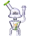 Among Us - 9" Lookah® UFO Dab Rig Smoking Glass Water Pipe Bong - Green