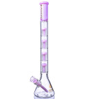 King's Chalice - Atomic Glass - 22" Quad 6-Arm Tree Perc Big Beaker Bong - Milk Pink
