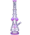 The Amazonian Trophy - Lookah Platinum Series Bong - 19" Smoking Bong With 4 Circular Chamber Recycler And Sprinkler Mushroom Perc - Pink