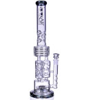 Emerald Bong - 20" Lookah® Tower of Power Glass Water Pipe Bong - Ash Black