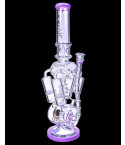 The Tetra - Lookah® - 20" Barrel Perc And Quad Honeycomb Bong - Purple