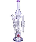 Chill Glass 20" Triple Chamber Bong with Cyclone Perc w/ 14mm Matching Dry Bowl