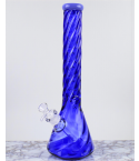 Smoker's Tornado - 16" Thick Heavy Beaker Base Bong - Cobalt Blue - Limited Edition - 1 of 1