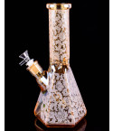 Hex Monarch Thick Glass Heavy Beaker Bong - Amber
