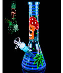 Toxic Trip Shroom Glow In The Dark Beaker Bong