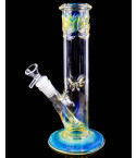 Golden Fumed Swirl Straight Bong