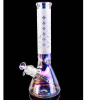 Luxury Louis Fashion Bong - 14" Chameleon Iridescent Beaker Base Bong - Pearl