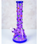 Atomic Glass Glow In The Dark All-Seeing Eye Beaker Bong - Purple