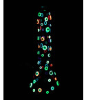 Atomic Glass Glow In The Dark All-Seeing Eye Beaker Bong - Purple