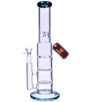 The Panthers - Chill Glass 16" Double Honeycomb w/ Turbine Perc Bong - Teal