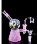 Witchy World – Atomic Glass – Globe Beaker Bong/Dab Rig - Pink