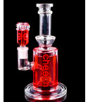 GlacierFlow- Cheech™ Glass Glycerin-Filled Freeze Bong - Red