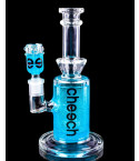 GlacierFlow - Cheech™ Glass Glycerin-Filled Freeze Bong - Glitter Blue
