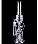 The Destroyer - High Point Glass - 20" Four Arm Ball Chamber W/ Sprinkler Perc Bong - Clear Black