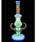 Cosmic Carnival Wigwag Bong - Jade Blue