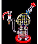 Crimson Seven Shooter Revolver Bong - Red