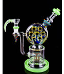 Crimson Seven Shooter Revolver Bong - Milk Green
