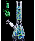 Toxic 420 Glow In the Dark Beaker Bong - Crazy Glow!!