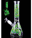Slime Time 420 Glow In The Dark Beaker Bong - Crazy Glow!!