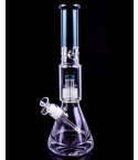 Cyclone Chamber – 16” Thick Glass Beaker Bong - Teal