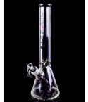 The Straight Shooter – 16" Extra Thick Beaker Bong - Black