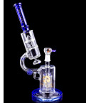 The Tsunami Glass Tower Microscope Bong - Blue