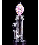 Glazed Donut - Atomic Glass - Inline Perc Bong