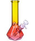 SmokeDay Ombre Diamond Beaker Bong - Orange Red Gradient