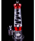Electric UFO Lava Lamp Bong w/ Coil Perc - Red