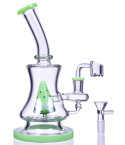 The Flatiron - 9" Watermelon Bong Tilted Dab Rig