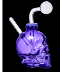 Skull Design Dab Rig Bong Oil Burner - Purple