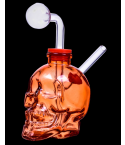 Skull Design Dab Rig Bong Oil Burner - Orange
