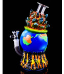 World on Fire Beaker Bong