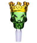 Skull King - 14mm Male Dry Herb Skull Bowl - Green