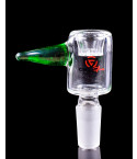Chill Glass - 14mm 14mm Dry Herb Bowl w/ Built-in Screen - Green